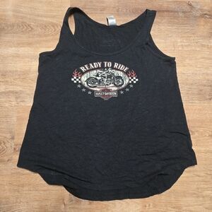🇺🇸 Harley-Davidson Black Women's Tank Top 2015 Portland Oregon Extra Large